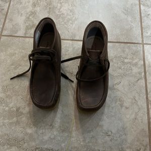 Size 7 Clark’s Wallabies. Chocolate colored. Worn 3 times.